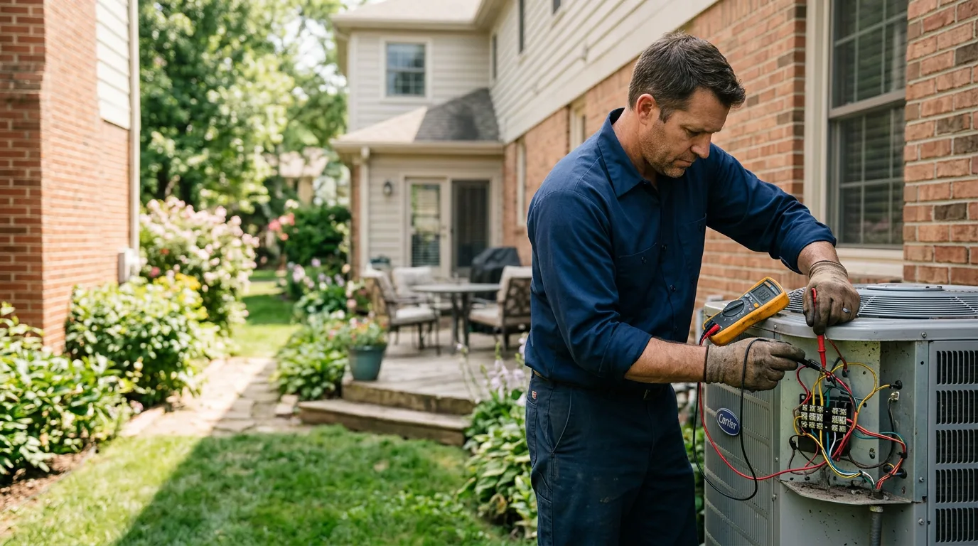 HVAC technician working near Waldo, WI